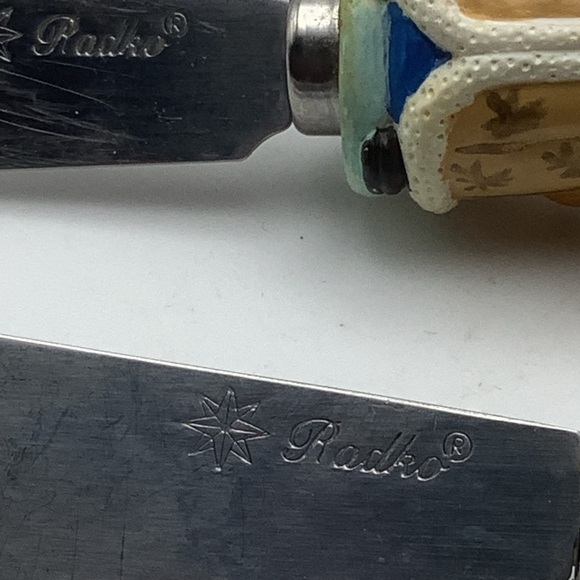 Four Christopher Radko  Holiday Santa Claus Pate Knives - Picture 7 of 7